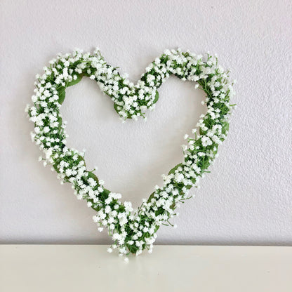baby breath decor flower girl heart flower girl bouquet floral heart flower heart girl room decor bridal shower decor baby shower decor boho baby shower