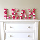 Floral name sign flower letter for girl baby name decor