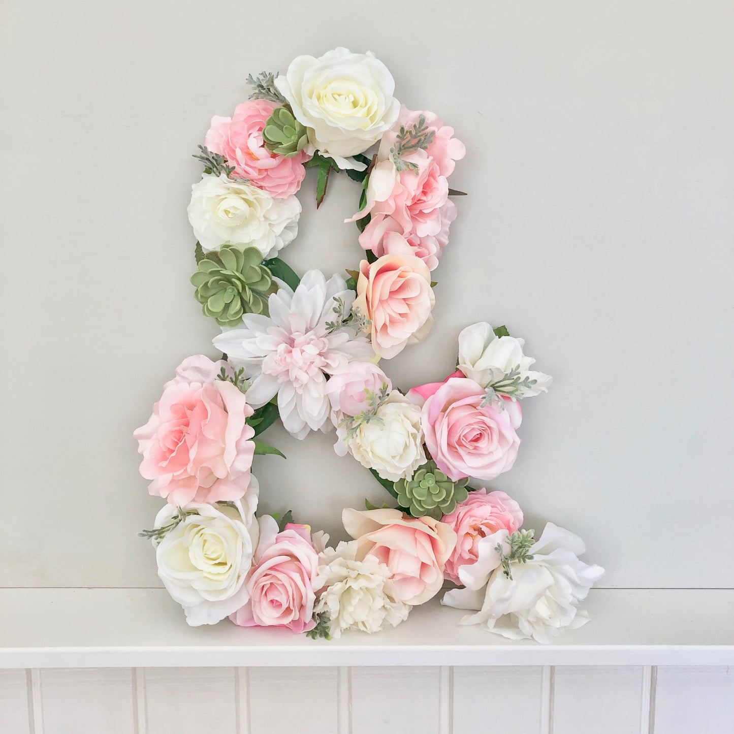 floral nursery backdrop letter ampersand for wedding initials decor