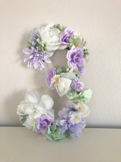 Large Flower Letter Nursery & Home Wall Decor