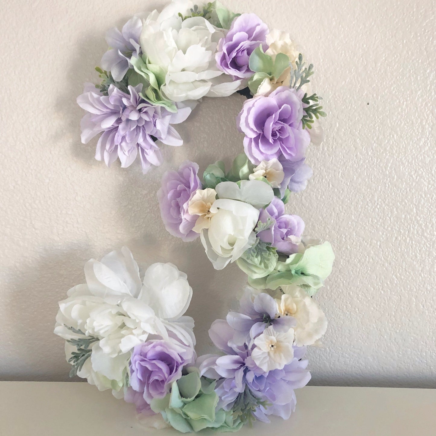 flower number floral number third birthday number 3rd birthday photo