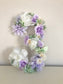 Wood & Faux Silk Floral Letter Custom Initial
