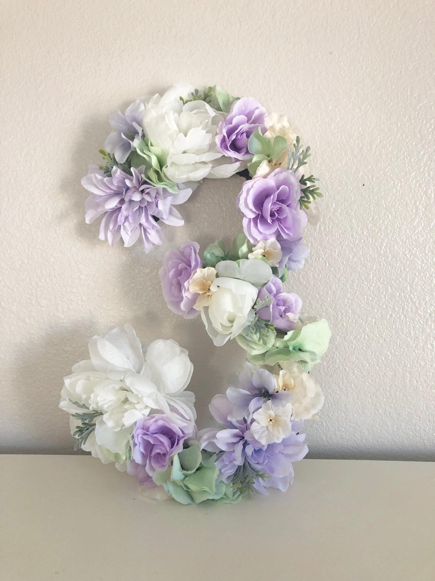 Wedding Decor Floral Letter Photo Prop Initial