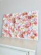 Dusty pink silk flower wall hanging for girl nursery wall decor