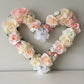 Custom Flower Heart Sign Personalized Wedding Backdrop