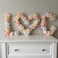 Custom Flower Heart Sign Personalized Wedding Backdrop