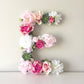 Floral letter boho pink decor for girl room