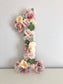 Wood & Faux Silk Floral Letter Custom Initial