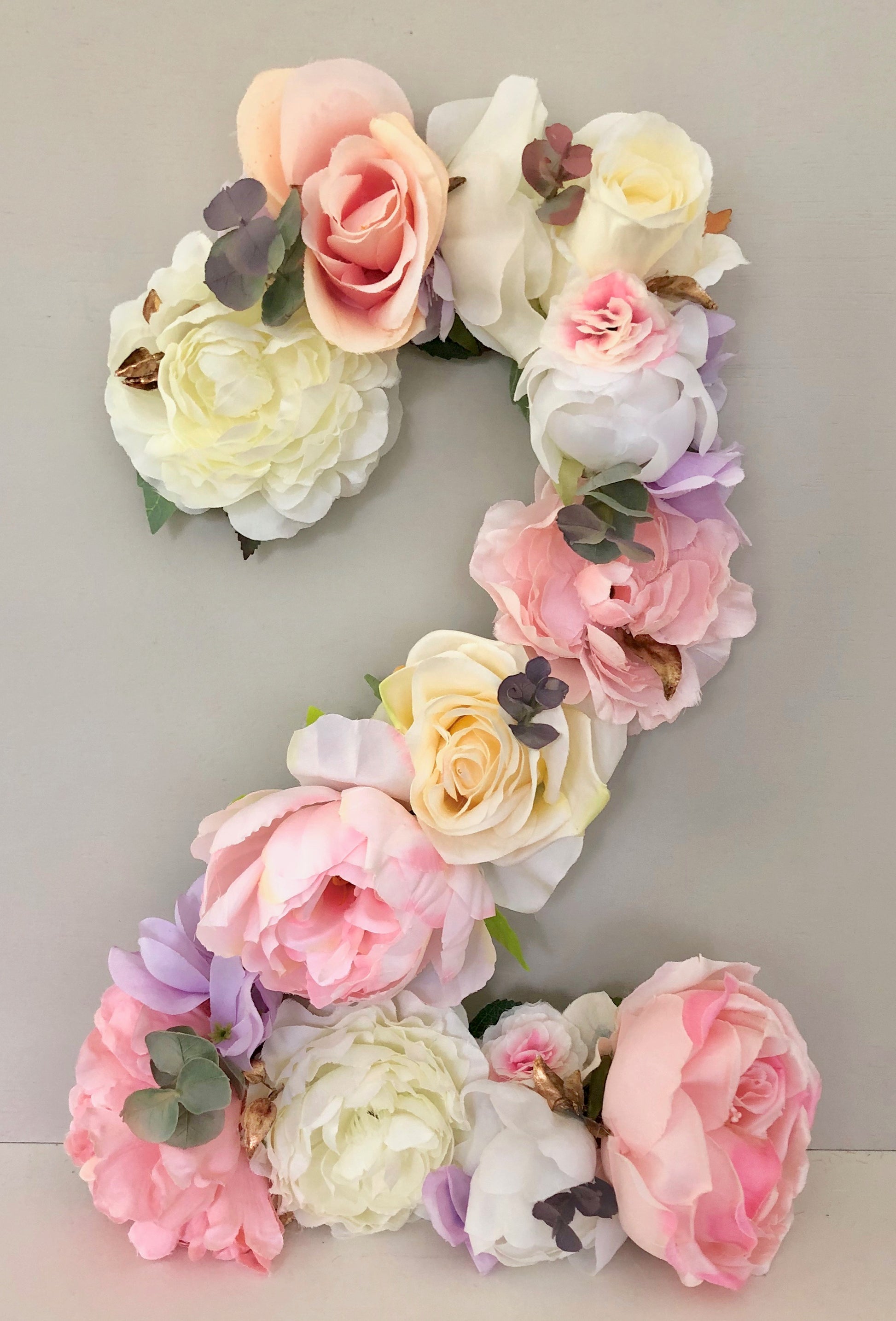 pink and gold birthday decor birthday number flower number floral birthday