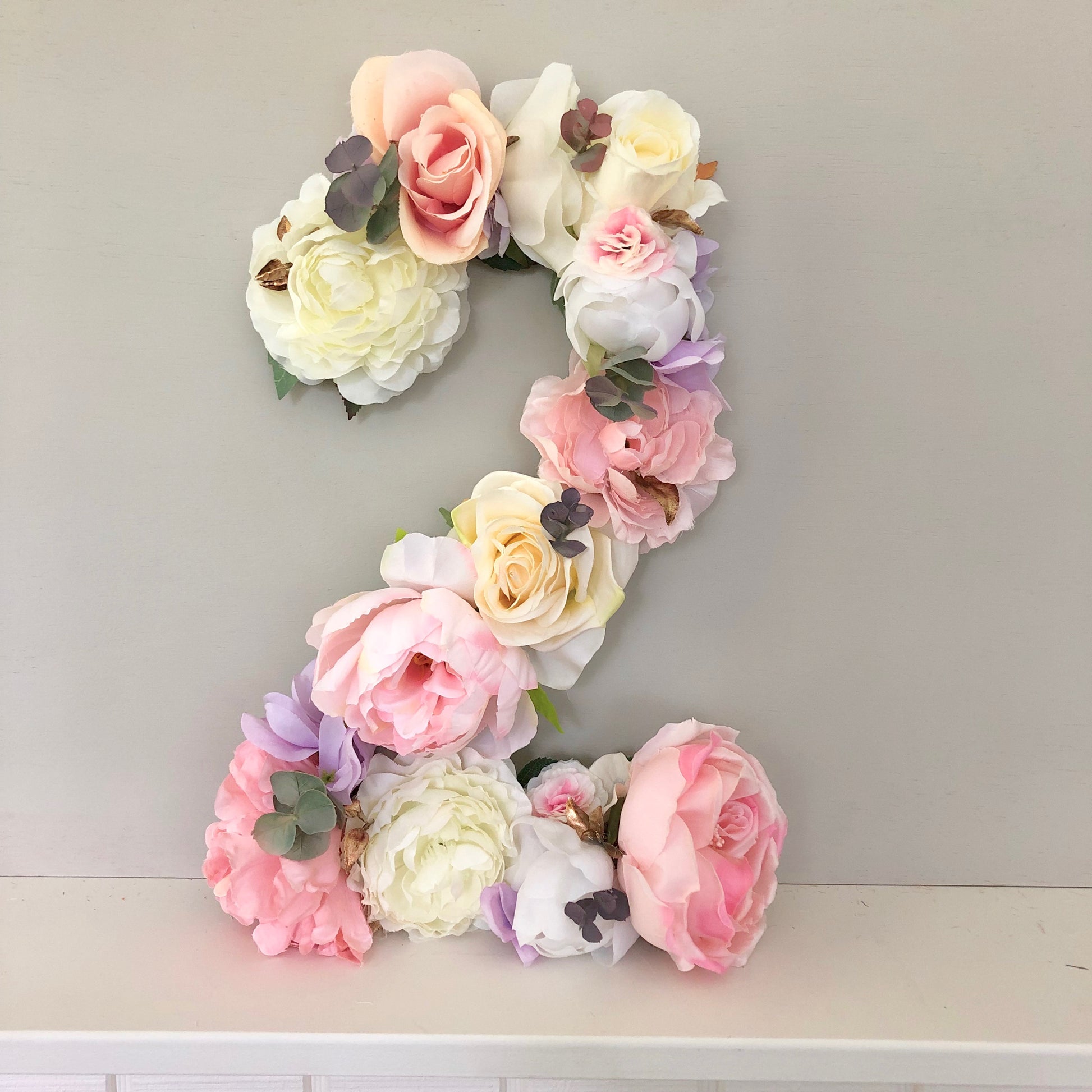 pink and gold birthday decor birthday number flower number floral birthday
