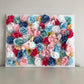 Rainbow wedding flower wall art floral celebration backdrop