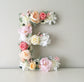 Floral letter flower name sign for baby shower and bridal shower decor