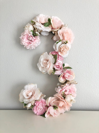 Large Wedding Flower Letter Custom Monogram Sign