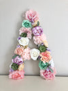 rainbow nursery decor rainbow baby art girl rainbow baby flower letter