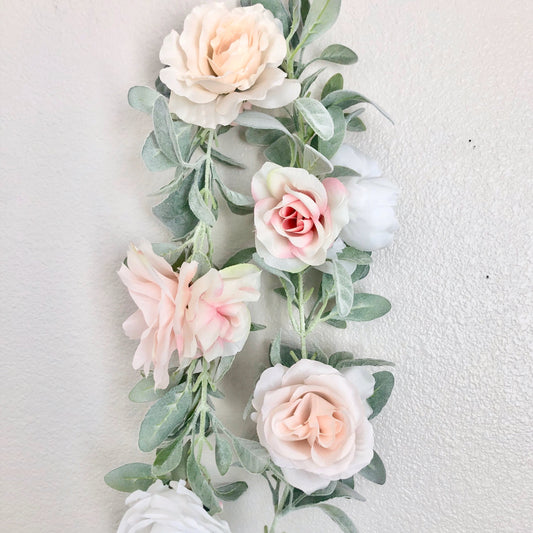 peach nursery decor blush nursery decor baby shower garland bridal shower garland baby shower decor boho shower decor