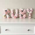 Flower initial sign baby girl nursery wall art name sign