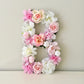 Floral letter custom name sign for girl name decor