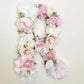Custom initial decor floral letter bridal shower sign and floral home art