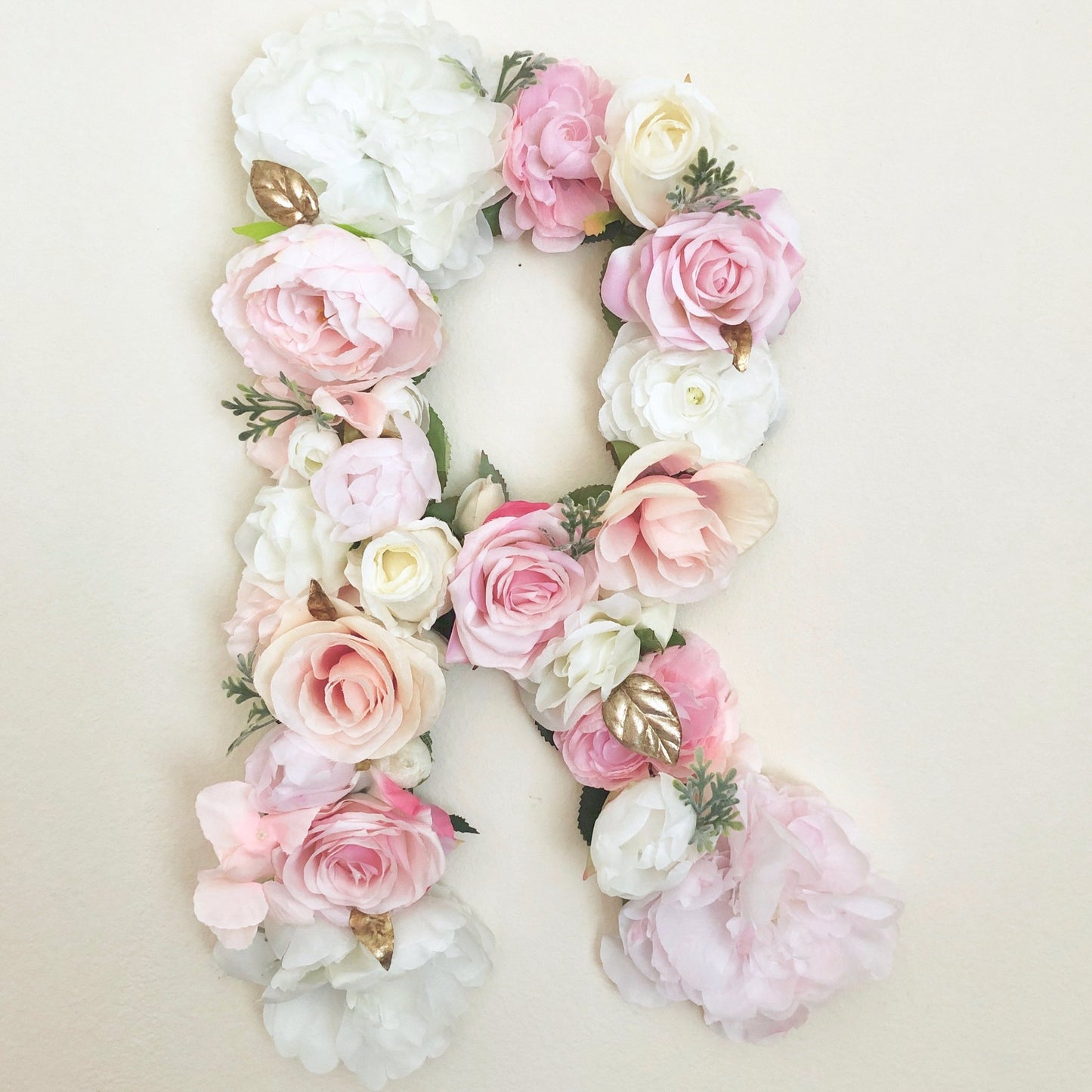 Custom initial decor floral letter bridal shower sign and floral home art