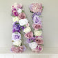 Floral letter lavender wall decor for girl nursery