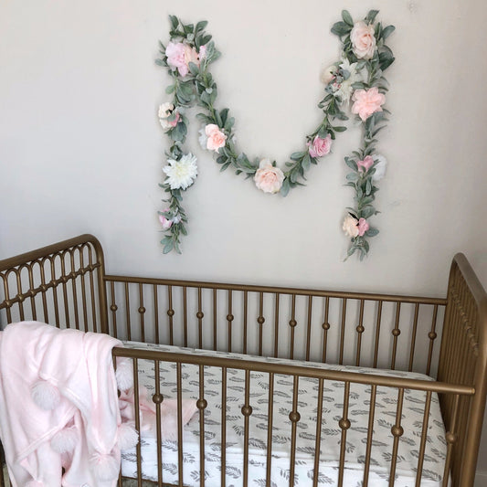 baby shower gift girl baby shower decor bridal shower decor nursery decor girl nursery floral garland