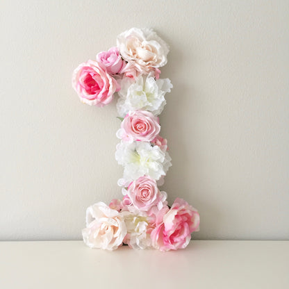Custom Floral Letter Personalized Nursery Wall Decor