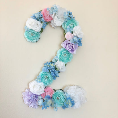 Personalized Floral Initial Wedding Backdrop
