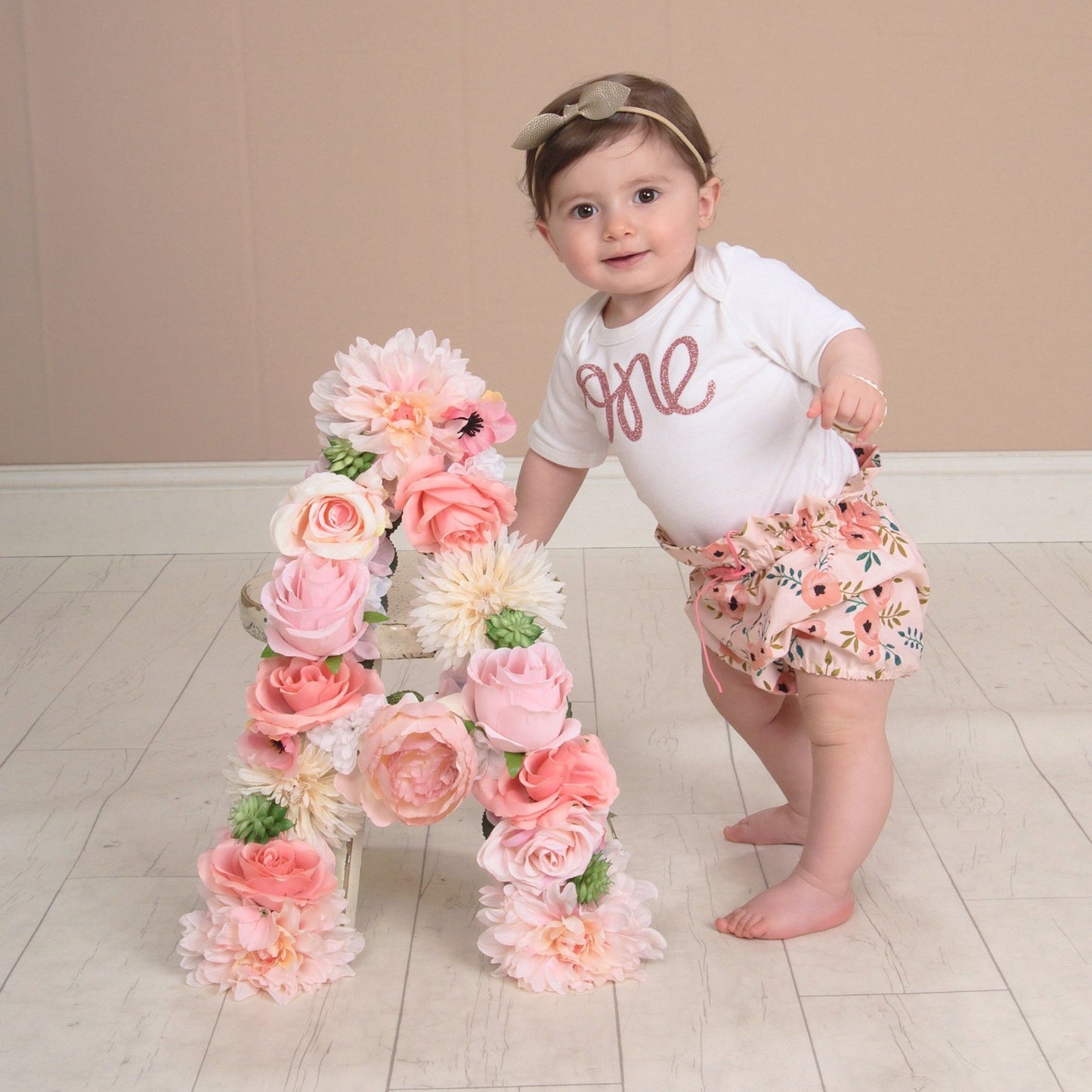 floral nursery backdrop letter for first birthday photo prop decor