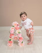Floral letter first birthday photo prop decor