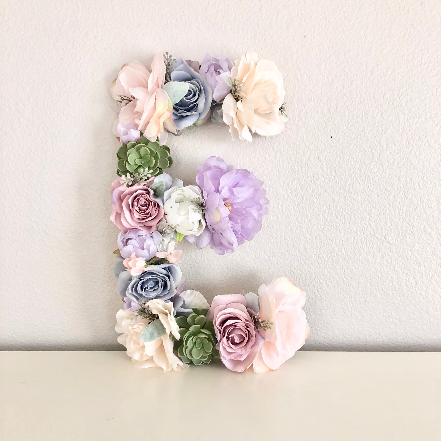 Floral Letter, Floral Initial, Nursery Letter, Flower Letter, Nursery Wall Art, Baby Gift, Shabby Chic, Boho Chic Nursery Decor, Nursery Art