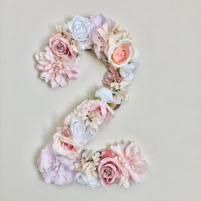 Botanical Nursery Initial Custom Floral Wall Art