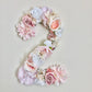 pink and gold birthday decor birthday number flower number floral birthday