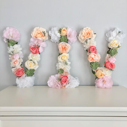 Floral Letter Decor for Sweetheart Table & Events