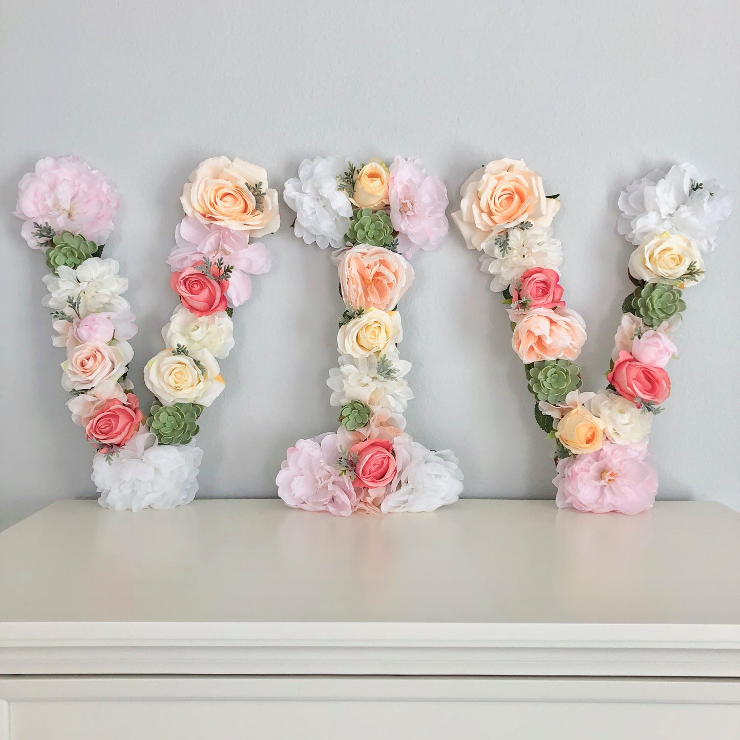 Custom Floral Number & Letter First Birthday Prop
