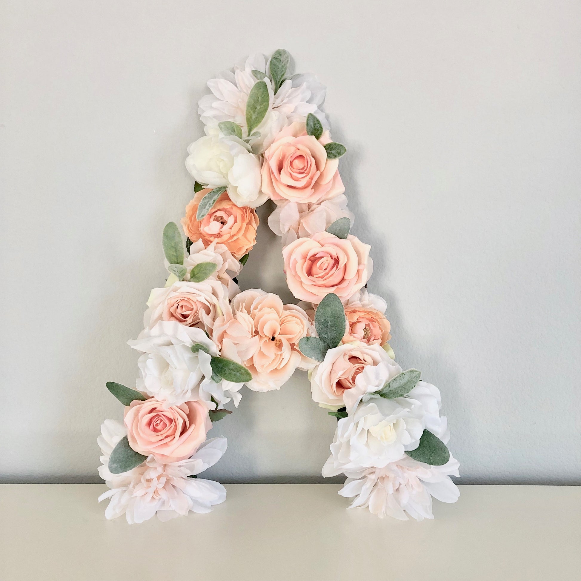 girl floral letter girl wall art peach decor peach nursery blush nursery boho nursery