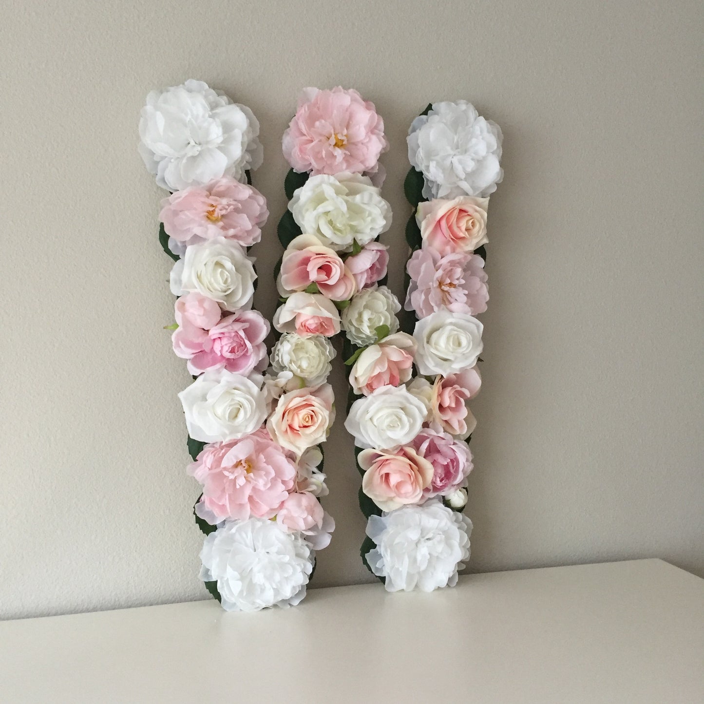 floral letter flower letter nursery decor blush nursery blush decor