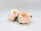 4 inch peachy pink double peony side view - artificial silk peony flower