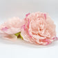 Light pink peony silk flower with darker tips for wedding bouquets