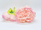 Light pink artificial peony top view for cake and party decor