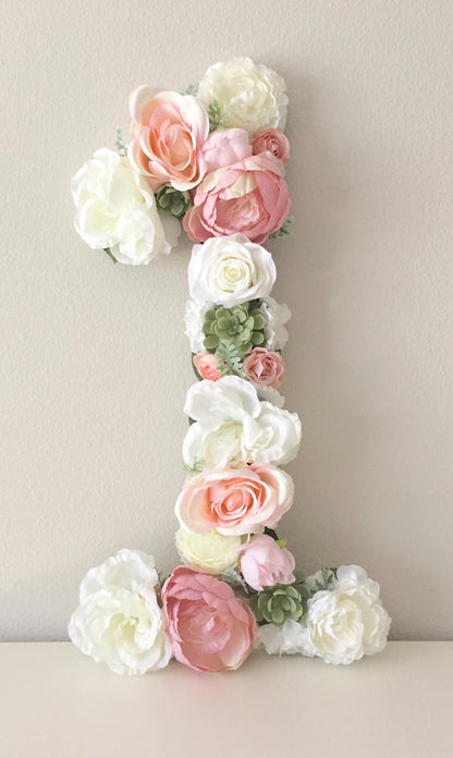 boho birthday decor birthday number floral number