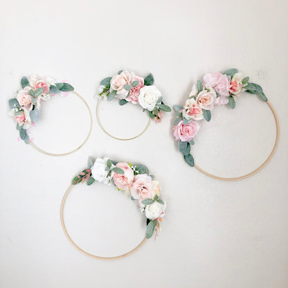 Bridesmaid Floral Hoop Wreath Alternative Wedding Bouquet