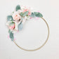 Floral Hoop Wreath, Nursery Floral Wreath, Nursery Wall Decor Girl, Photo Prop Wreath, Baby Shower Wreath Girl Nursery, Farmhouse Decor