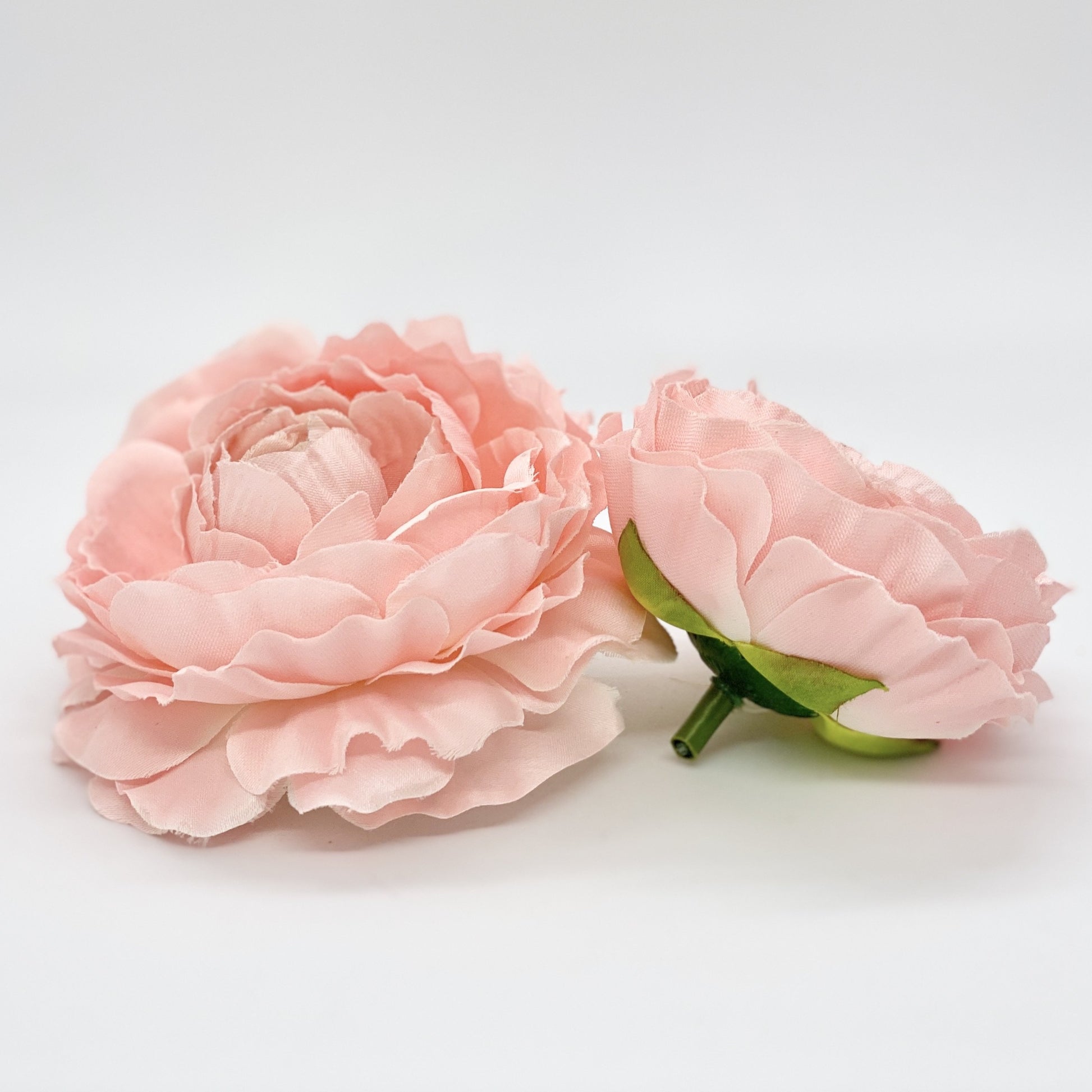 4" Peachy Pink Ranunculus Large Ranunculus Silk Flower Artificial Ranunculus Light Pink Silk Flower Ranunculus Wedding Flower Ranunculus
