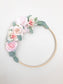Floral Hoop Wreath Centerpiece Modern Event Table Decor