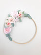 Large Flower Hoop Wreath Entryway & Living Room Art