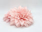 Large baby pink artificial dahlia close-up petal texture - faux silk flower