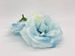 5-inch light blue artificial rose in natural light - pale blue silk flower for floral arrangements