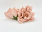 4-inch mauve open artificial rose side view - dusty pink silk flower for boho weddings and decor