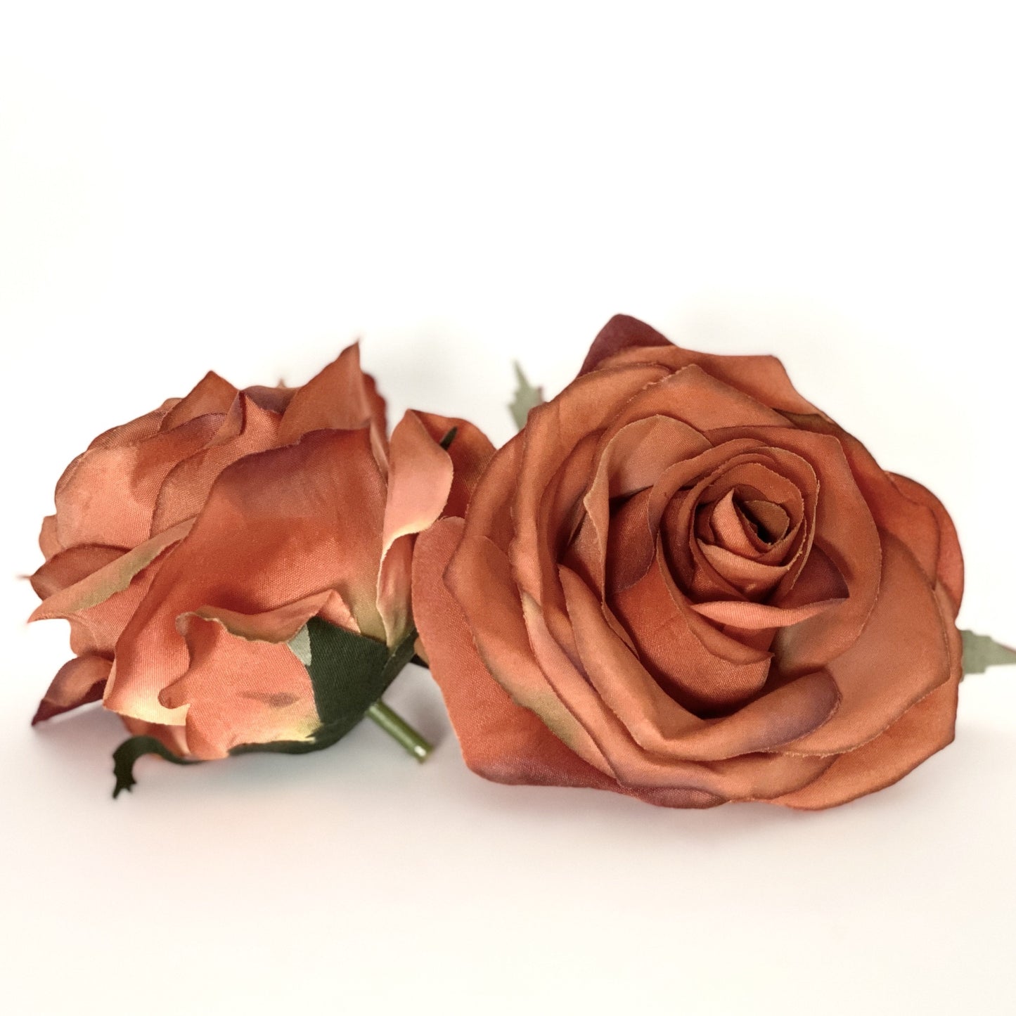 3.5" Burnt Orange Artificial Rose Rust Orange Rose Deep Orange Rose Boho Rose Orange Silk Flower Fall Silk Flower Fall Artificial Flower