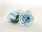 Dusty Tiffany blue artificial rose back angle - silk flower for wedding decor